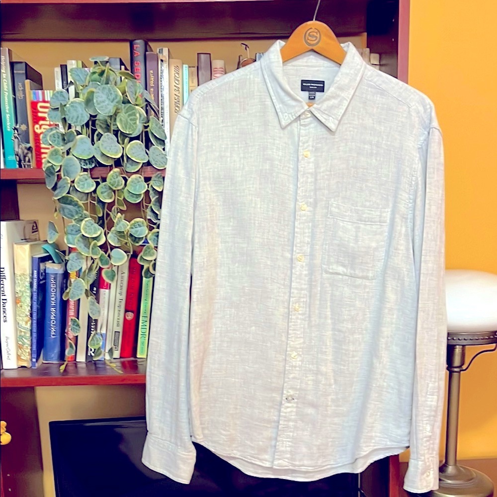 Club Monaco Men's Light Gray Shirt Cotton L NWOT